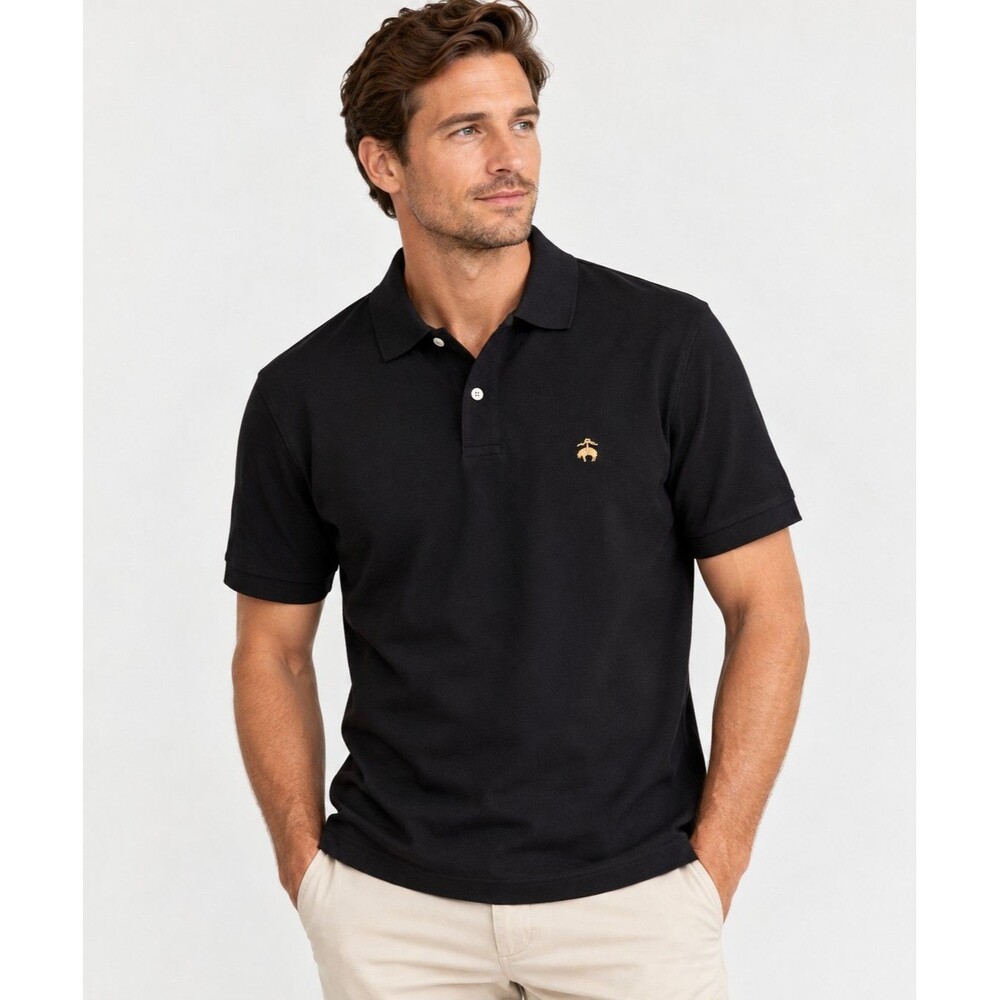 NWT Brooks Brothers 1818 Performance Polo Shirt Mens M Black Original Fit Preppy
